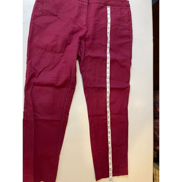 Adrianna Papell Womens Dress Pants Cropped Mid Rise Hot Pink Size 12 - Picture 6 of 8